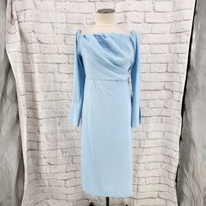 Future Collective Coquette Milkmaid Dress Midi Regency Romantic Cottage Blue 12